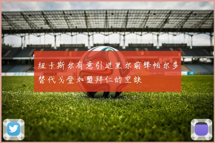 纽卡斯尔有意引进里尔前锋帕尔多替代戈登加盟拜仁的空缺